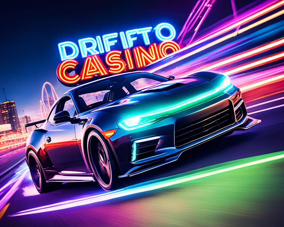 DriftCasino promo code - logo and car